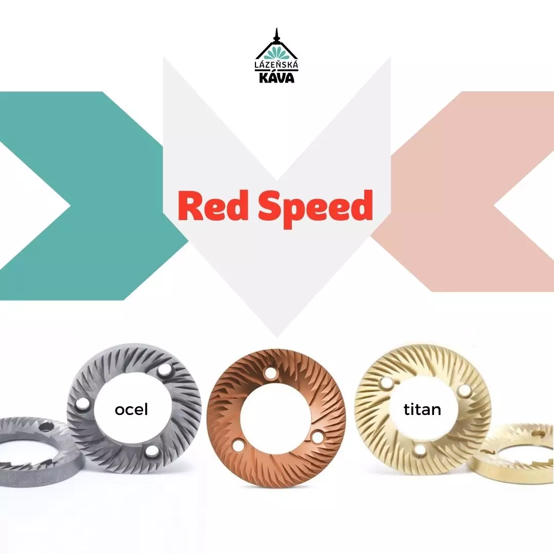 Mlecí kameny Red Speed kávomlýnku Super Fausto.